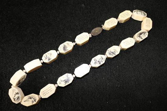 1930s Chinese ivory necklace